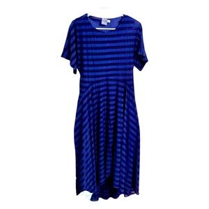 Blue Striped Mini Dress